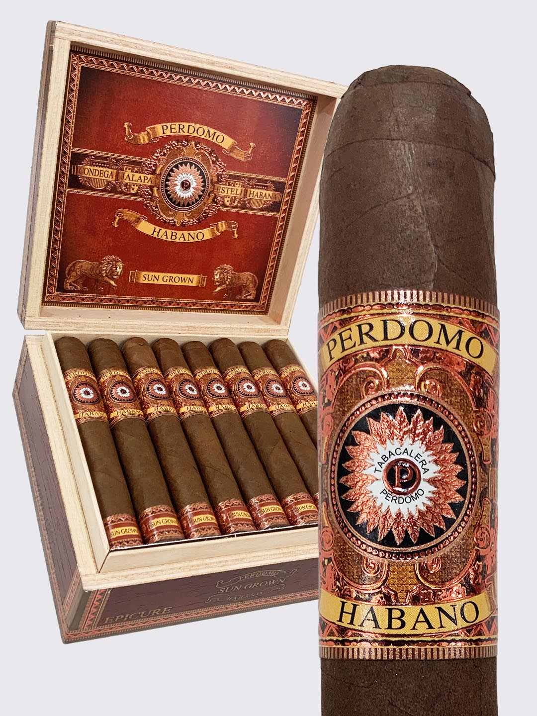 Perdomo Habano Bourbon BarrelAged Sun Grown Robusto (5x54) Cigars Daily